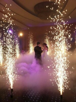 10 thing your wedding dj can do, cold sparks, low lying for machine