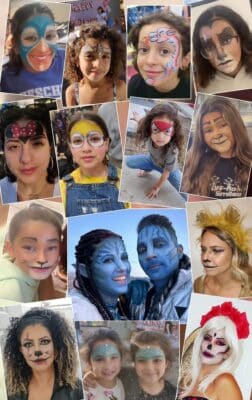 Face Painting, henna tattoo, face painter, face paint, face painting artist, painters Los Angeles, Glow In The Dark, hair braiding, full moon party,